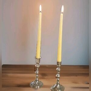 VTG Classical Silver Taper Candle Holder Candlestick 6.5" Qty 2 Minimalist Decor